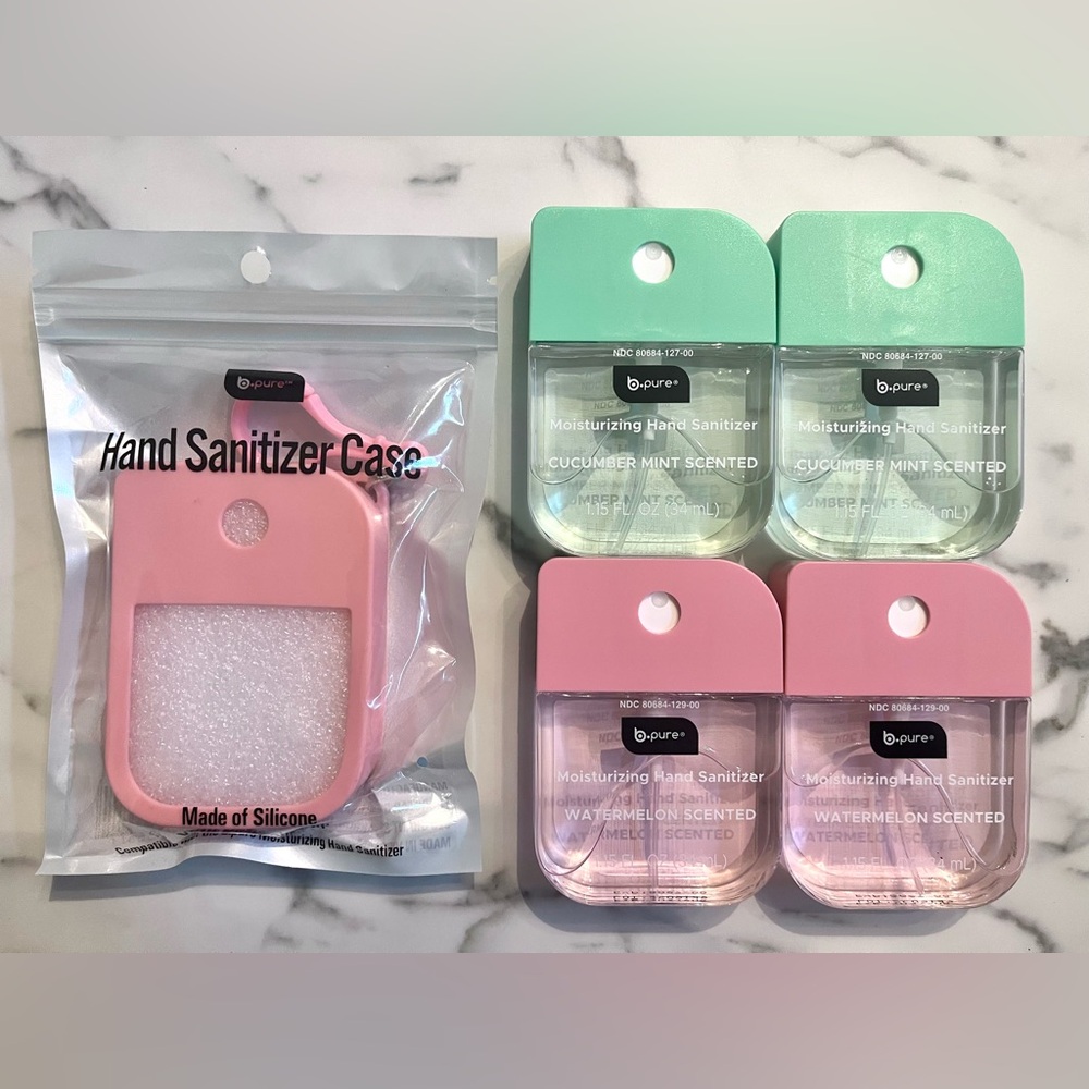 B Pure Hand Sanitizer Set with Silicone Case